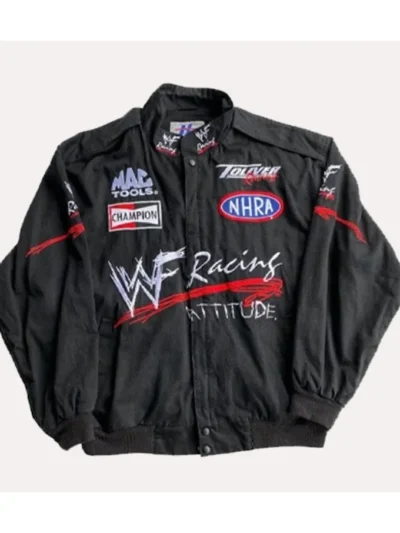 WWF Racing Black Bomber Jacket