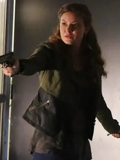 Castle Season 6 Alicia Lagano Green Jacket