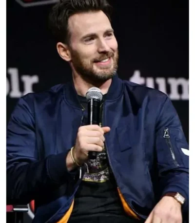 Chris Evans New York Comic Con 2023 Satin Jacket