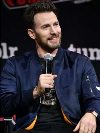 Chris Evans New York Comic Con 2023 Satin Jacket