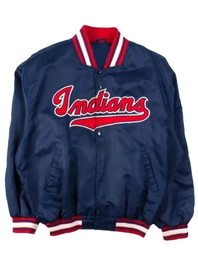 Cleveland Indians Navy Blue Bomber Jacket