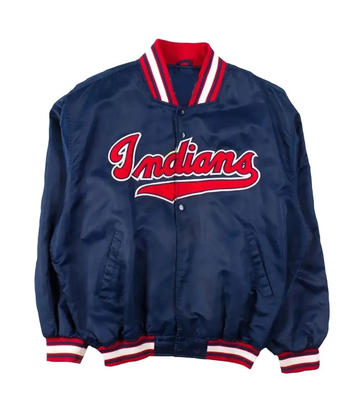 Cleveland Indians Navy Blue Bomber Jacket Cleveland Indians Navy Blue Bomber Jacket