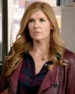 Connie Britton Nashville S02 Burgundy Leather Jacket