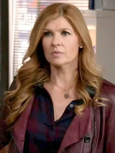 Connie Britton Nashville S02 Burgundy Leather Jacket