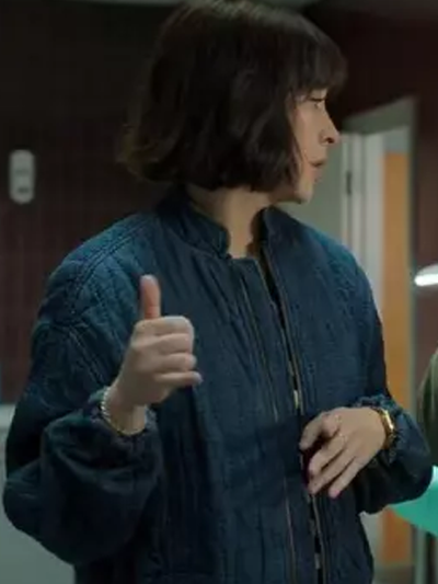 The Chelsea Detective S04 Layla Walsh Quilted Blue Jacket