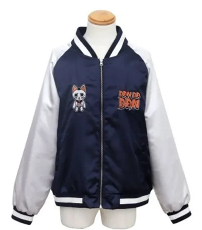 Dandadan Souvenir Satin Varsity Bomber Jacket
