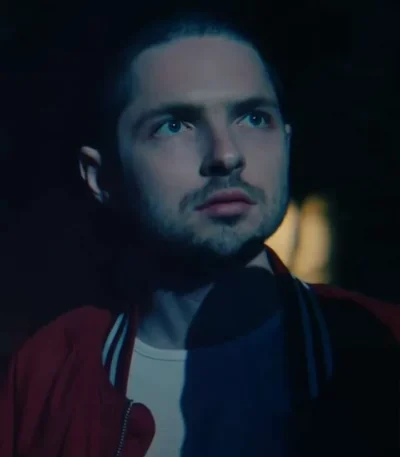 Don’t Look Away Ries Fowler Red Satin Bomber Jacket