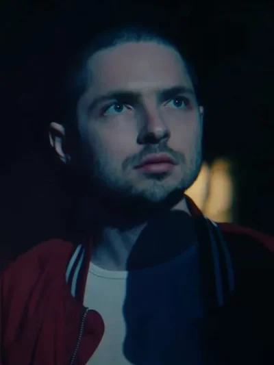 Don’t Look Away Ries Fowler Red Satin Bomber Jacket