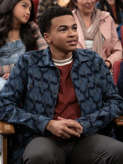 Elijah Teenage Vampire Blue Printed Jacket