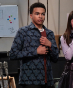 Elijah Teenage Vampire Blue Printed Jacket