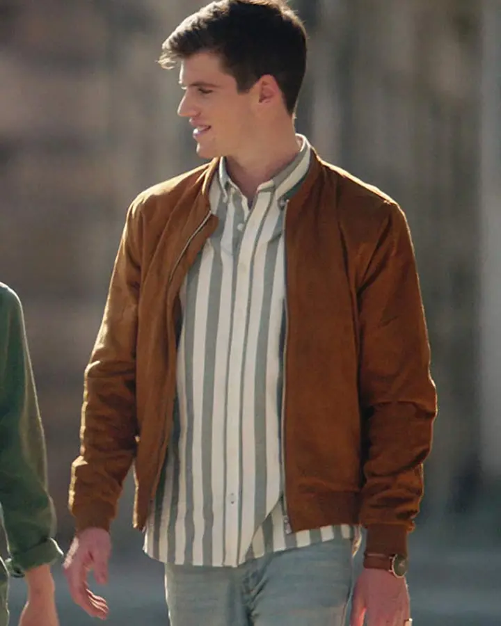 Elite Guzmán Brown Bomber Suede Leather Jacket Elite Guzmán Brown Bomber Suede Leather Jacket