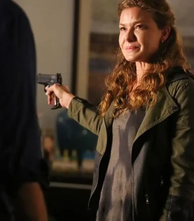 Castle Season 6 Alicia Lagano Green Jacket