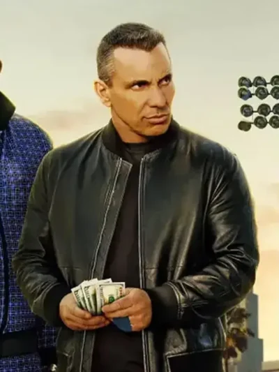 Bookie TV-Series 2023 Danny Leather Bomber Jacket