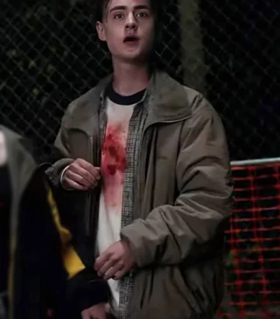 Jaeden Martell Y2K 2024 Brown Jacket