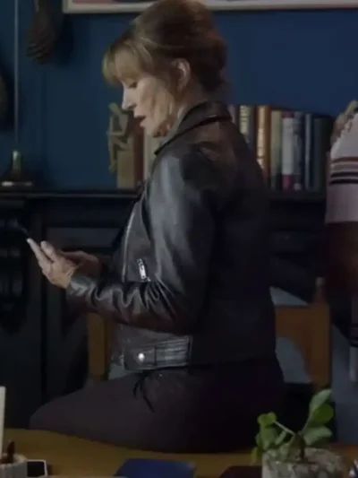 Jane Seymour Harry Wild S02 Black Leather Jacket