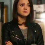 Kathryn Prescott Finding Carter S02 Black Leather Jacket