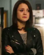 Kathryn Prescott Finding Carter S02 Black Leather Jacket
