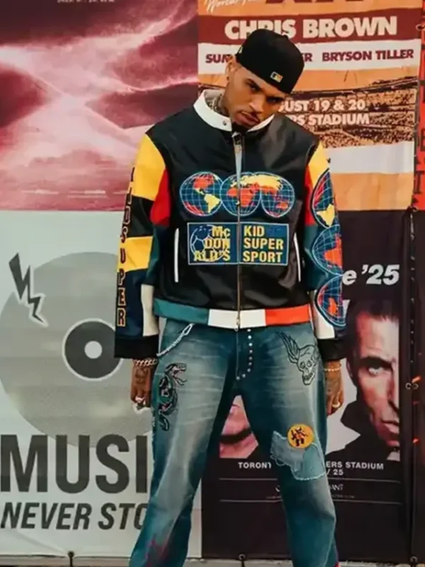 KidSuper McDonald Chris Brown Moto Jacket