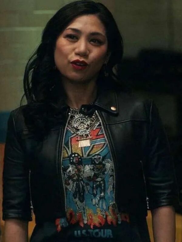 Liza Lapira The Equalizer Cropped Leather Jacket