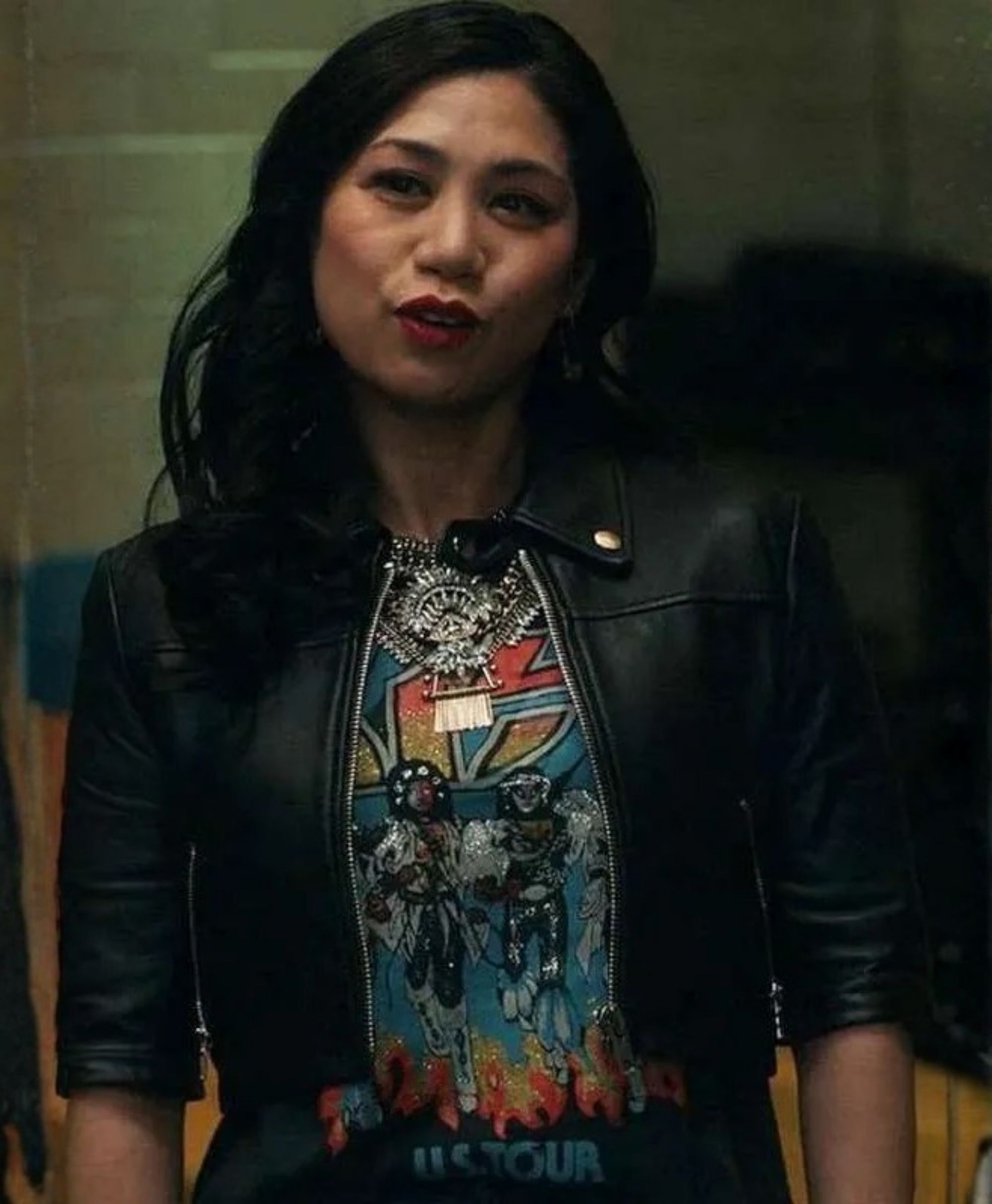 Liza Lapira The Equalizer Cropped Leather Jacket Liza Lapira The Equalizer Cropped Leather Jacket