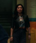 Liza Lapira The Equalizer Cropped Leather Jacket