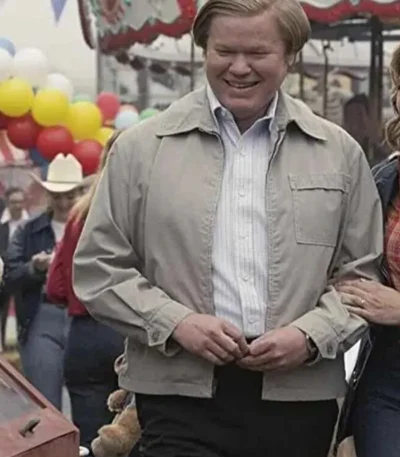 Love And Death 2023 Jesse Plemons Grey Cotton Jacket