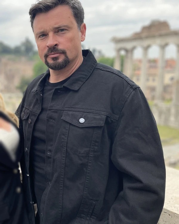 Mafia Wars 2024 Tom Welling Black Cotton Jacket Mafia Wars 2024 Tom Welling Black Cotton Jacket