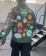 Robert Downey Jr. Green Patchwork Jacket