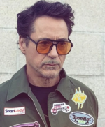 Robert Downey Jr. Green Patchwork Jacket