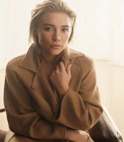 Max Mara Le Parfum Florence Pugh Wool Coat