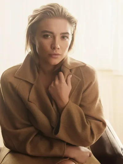 Max Mara Le Parfum Florence Pugh Wool Coat