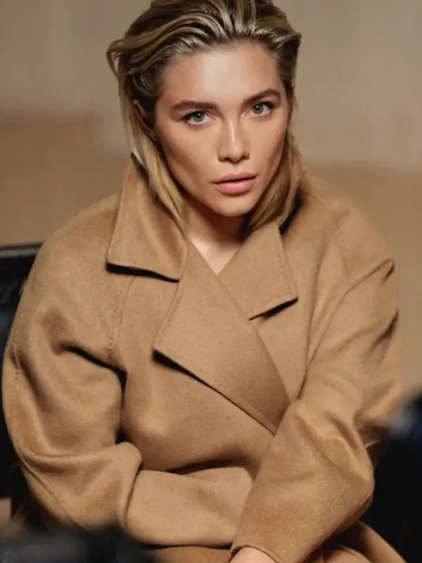 Max Mara Le Parfum Florence Pugh Wool Coat