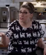 Mayim Bialik Call Me kat S03 Cat Print Top