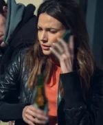 Michelle Keegan Black Bomber Jacket