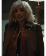 The Invite Penelope Cruz Brown Suede Jacket