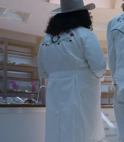 Phoebe Saving Bikini Bottom White Long Coat