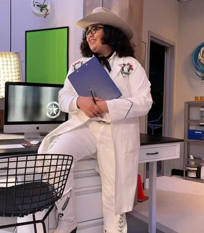 Phoebe Saving Bikini Bottom White Long Coat