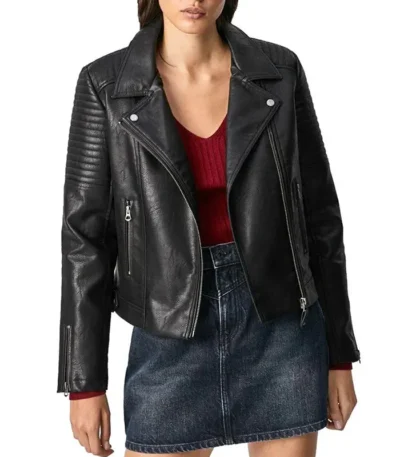 Pretty Little Liars S06 Ashley Benson Black Quilted Leather Jacket