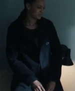 Reacher S02 Frances Neagley Black Wool Coat