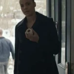 Reacher S02 Frances Neagley Black Wool Coat