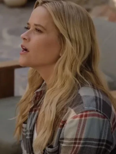 Reese Witherspoon The Morning Show S03 Plaid Shirt