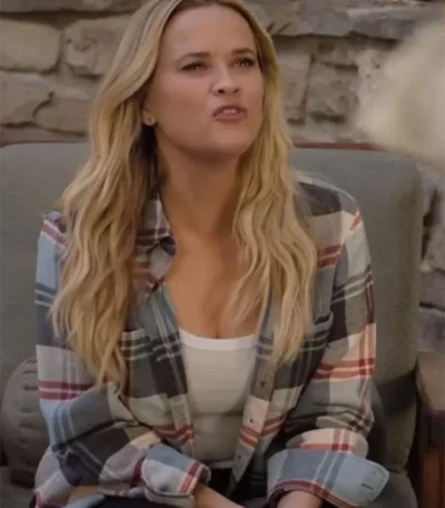 Reese Witherspoon The Morning Show S03 Plaid Shirt