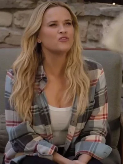 Reese Witherspoon The Morning Show S03 Plaid Shirt