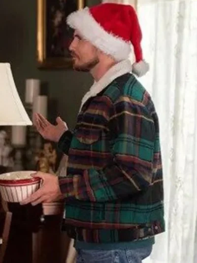 Robbie Amell Exams 2023 Plaid Sherpa Jacket