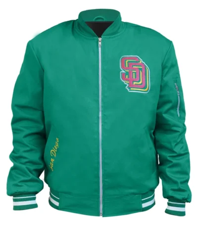 San Diego Padres Green Bomber Jacket