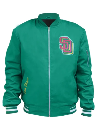 San Diego Padres Green Bomber Jacket