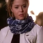 Sasha Pieterse Pretty Little Liars S05 White Leather Jacket