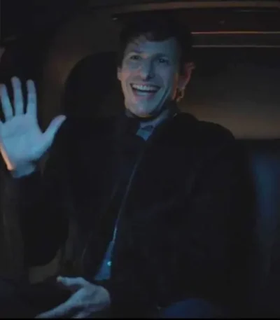 Self Reliance Andy Samberg Black Zip Jacket