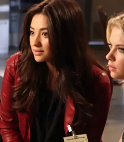 Shay Mitchell Pretty Little Liars S03 Burgundy Leather Jacket