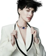 Anne Hathaway Vogue China White Blazer
